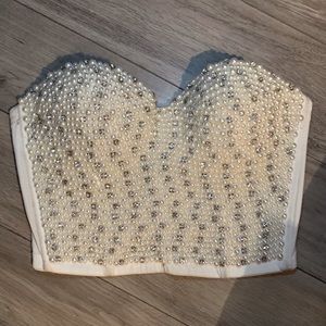 Size small pearly blinged boustier